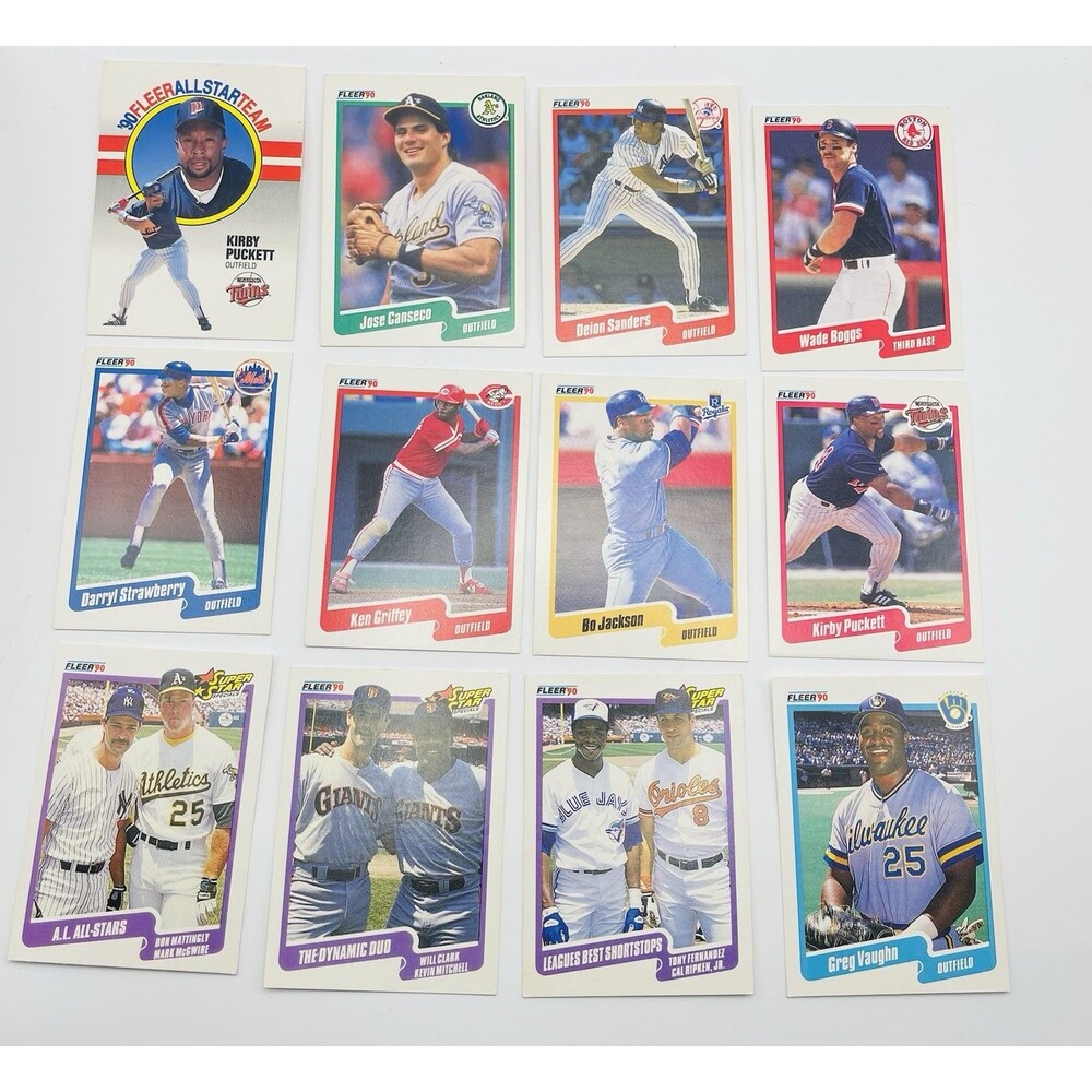 1990 Fleer Baseball Card Lot 42 Cards Bo Jackson Deion Sanders Nolan Ryan Ripken